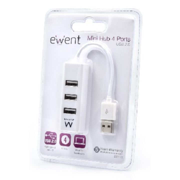 Ewent EW1122 USB 2.0 Interface Hub White