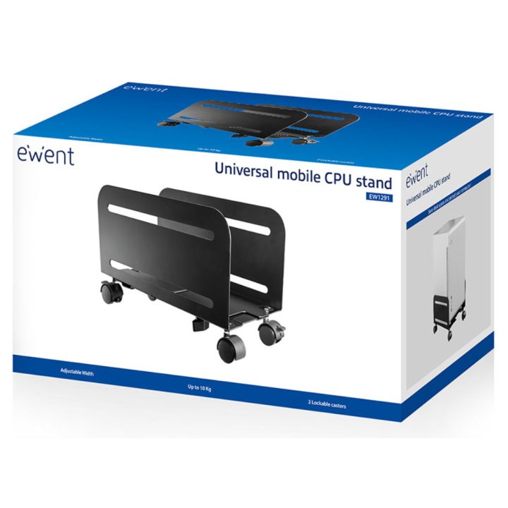 Ewent EW1291 CPU Stand Computer Cart Black