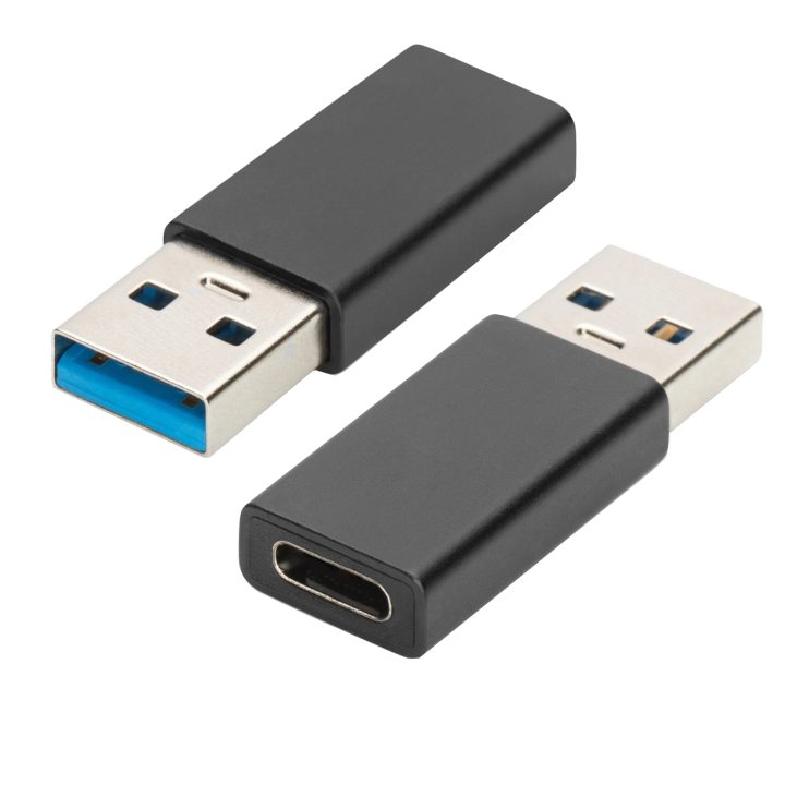 Ewent EW9650 adaptador de género para cabo USB Type-A USB Type-C Preto