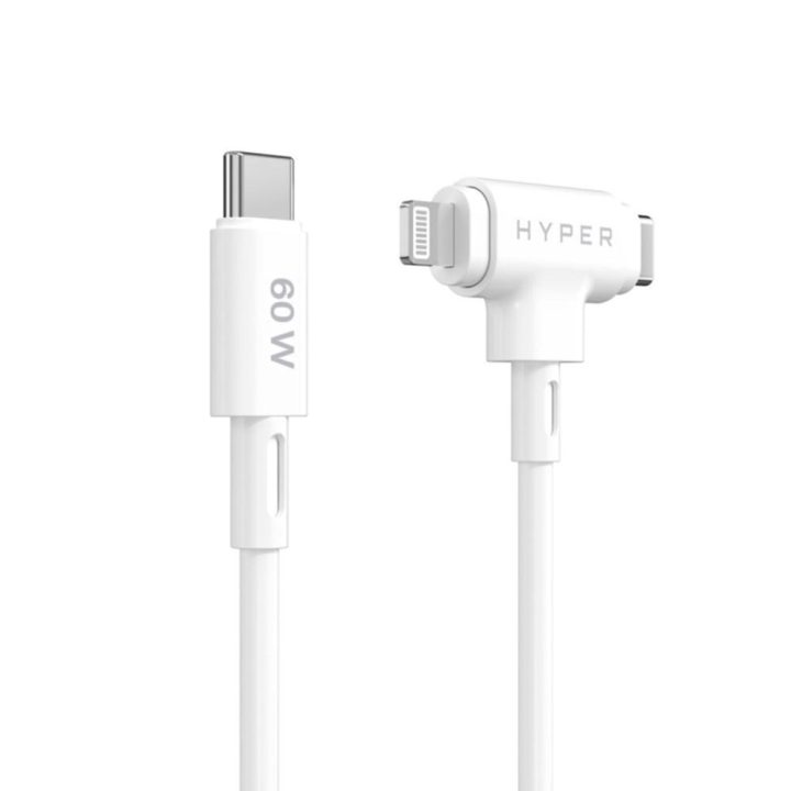 Hyper HyperJuice USB 2.0 Cable 1.5 m USB-C to USB-C/Lightning White…