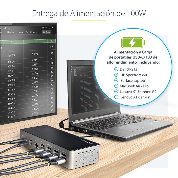 StarTech.com Mini Docking Station USB-C - Replicador de Portas para 4…