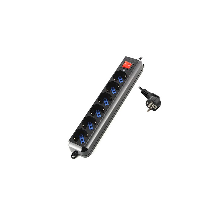Ewent EW3924 base múltiple 1,5 m 6 saídas CA Preto