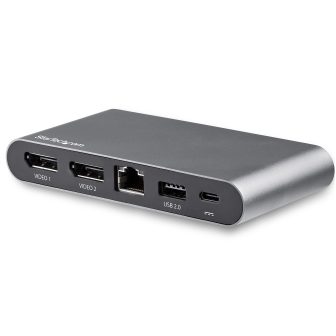 StarTech.com USB C Docking Station for 2 DisplayPort 4K Monitors -…