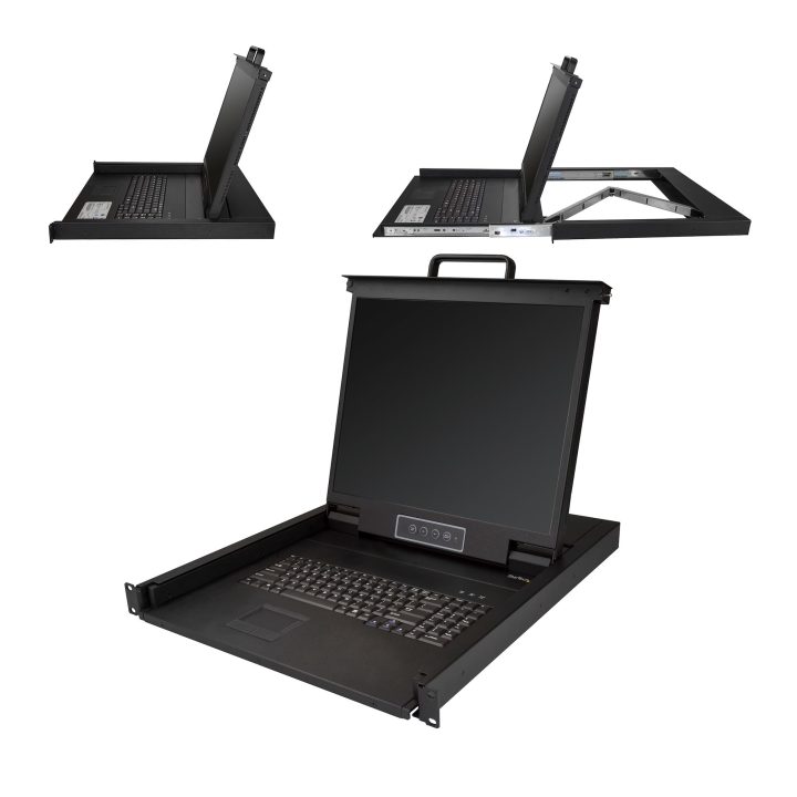 StarTech.com Server Rack Mount KVM Console - QWERTY Keyboard - 1-Port…