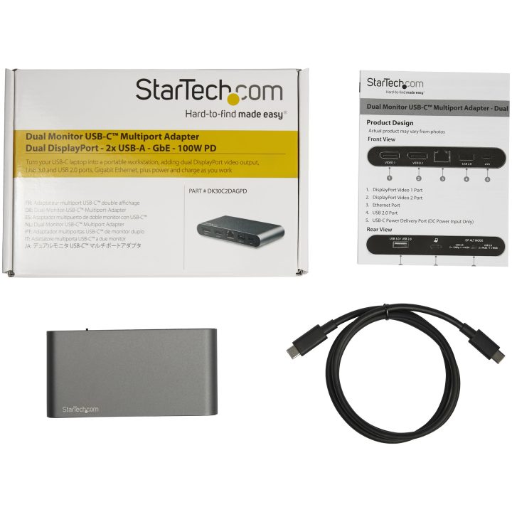 StarTech.com Estação de Acolhimento USB C para 2 Monitores…