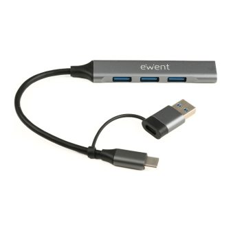Ewent EW1154 USB 3.2 Gen 1 (3.1 Gen 1) Type-A + Type-C Interface Hub…