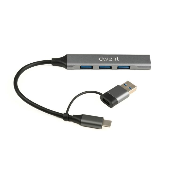 Ewent EW1154 hub de interface USB 3.2 Gen 1 (3.1 Gen 1) Type-A +…