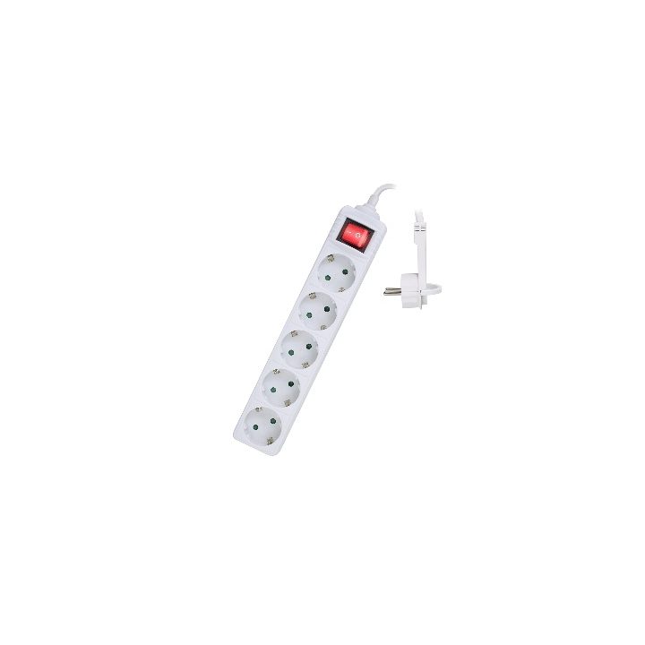 Ewent EW3955 Power Strip 1.5 m 5 AC Outlets Indoor White