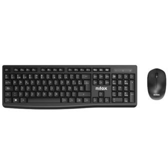 Nilox NXKMWE012 Wireless Keyboard and Mouse Kit Office RF Spanish…