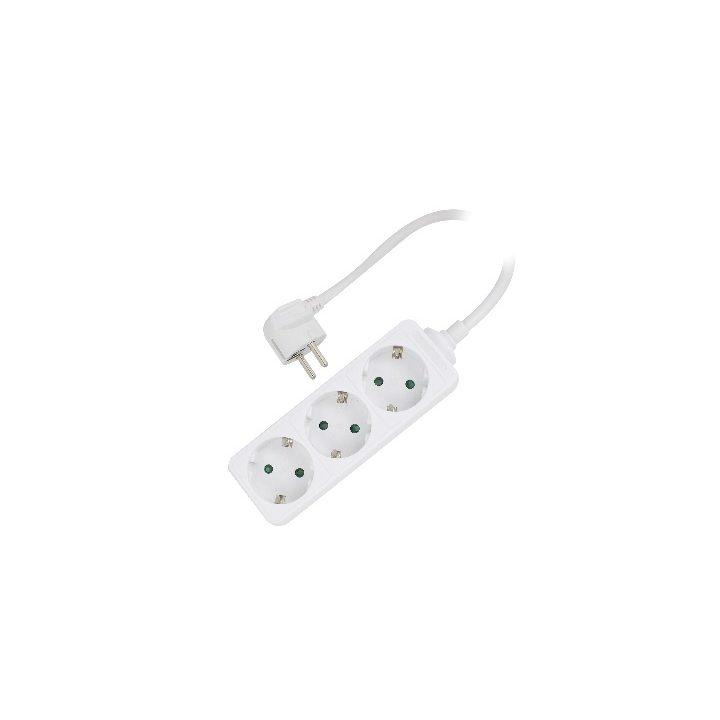 Ewent EW3958 base múltipla 1,5 m 3 saídas AC Interior Branco