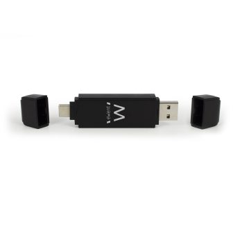 Ewent EW1075 USB 3.2 Gen 1 (3.1 Gen 1) Type-A/Type-C Card Reader Black