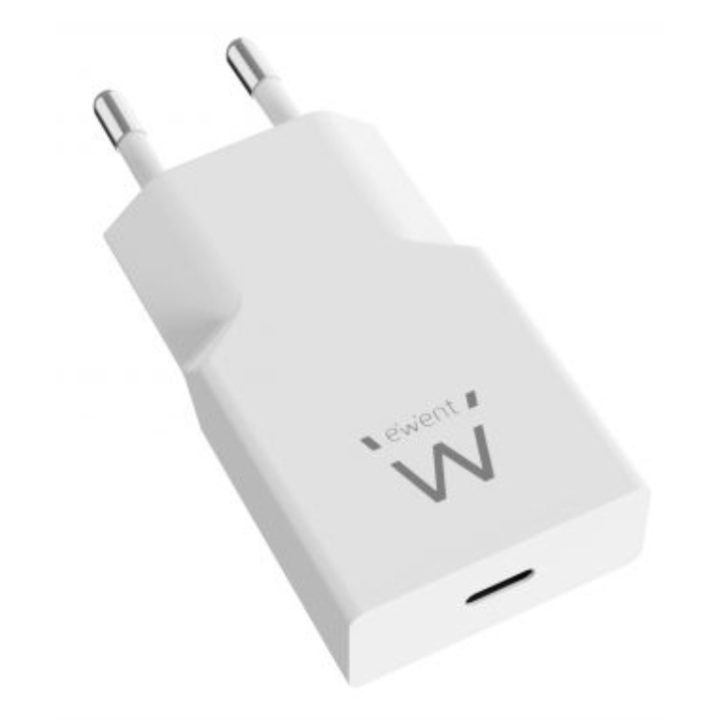 Ewent Cargador Rápido USB-C PD de 20W con Tecnología GaN y Diseño…