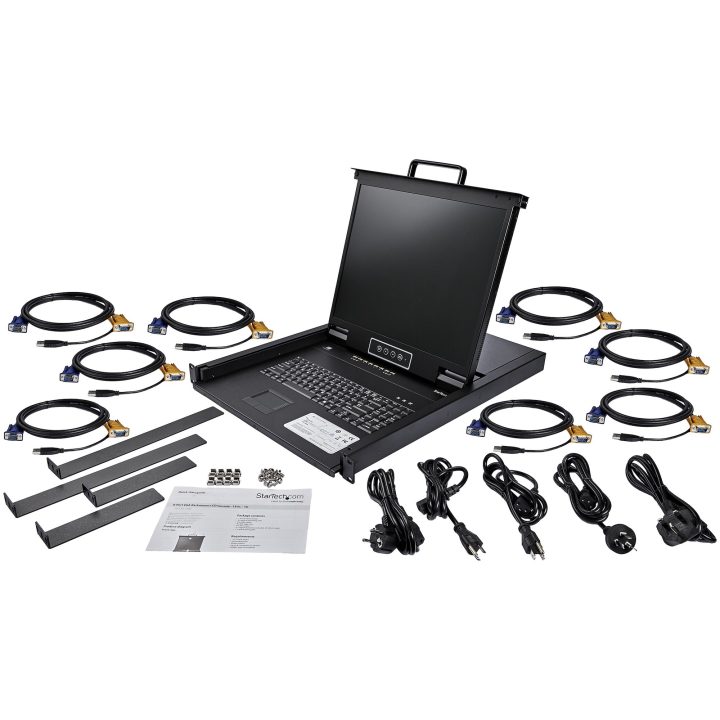 StarTech.com 8-Port Rackmount KVM Console - QWERTY Keyboard - with…