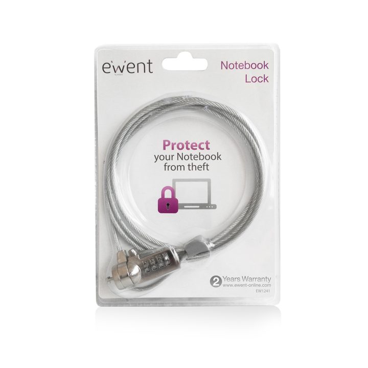Ewent EW1241 Anti-Theft Cable Silver 1.5 m