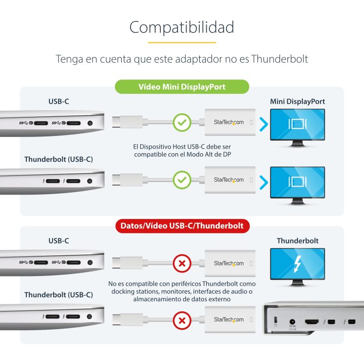 StarTech.com Adaptador USB C a Mini DisplayPort - 4K 60Hz - Branco -…