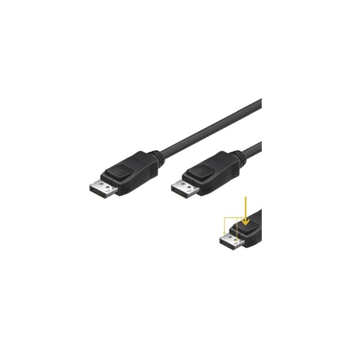 Ewent EC1401 cabo DisplayPort 2 m Preto