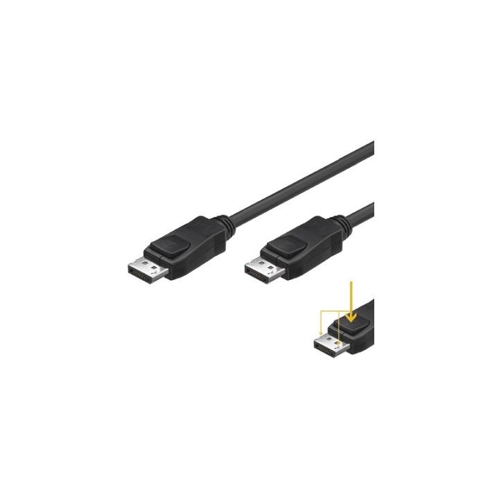 Ewent EC1401 cabo DisplayPort 2 m Preto