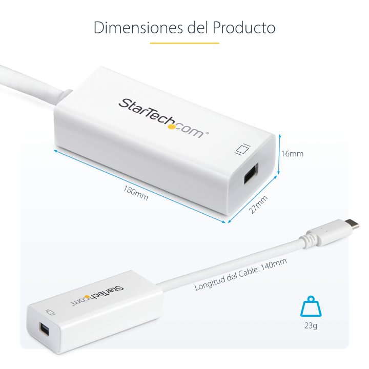 StarTech.com Adaptador USB C a Mini DisplayPort - 4K 60Hz - Branco -…