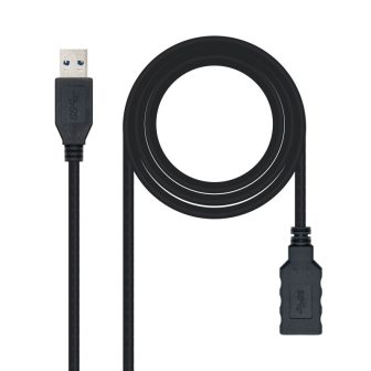 Cabo USB tipo A 3.0 para USB tipo A 3.0 Nanocable 1m preto…