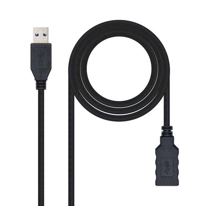Cable USB tipo a 3.0 a USB tipo a 3.0 Nanocable 1m negro macho-hembra…