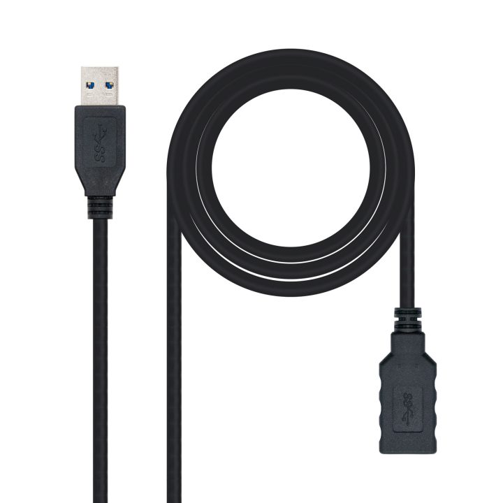 Cabo USB tipo A 3.0 para USB tipo A 3.0 Nanocable 1m preto…