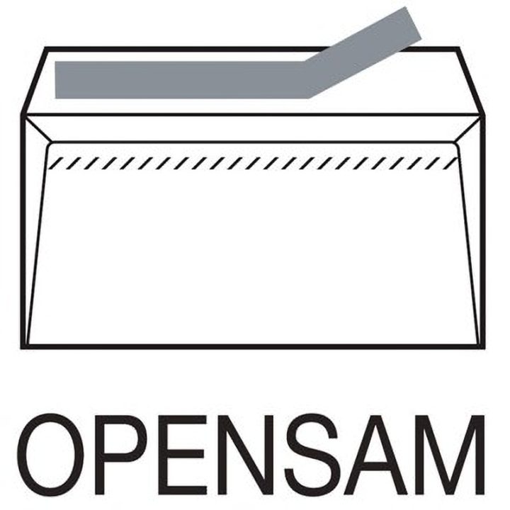 Caja 500 sobres americano (115X225) offset blanco 90 grs. ventana…