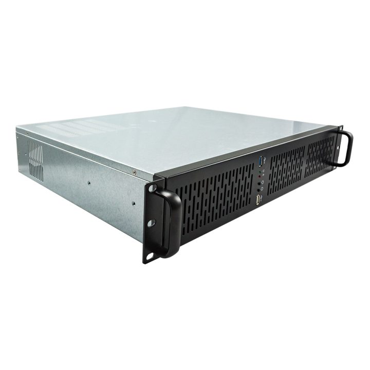 UNYKAch 2U 19″ UK 2129 Rack Shelf, Black, Silver