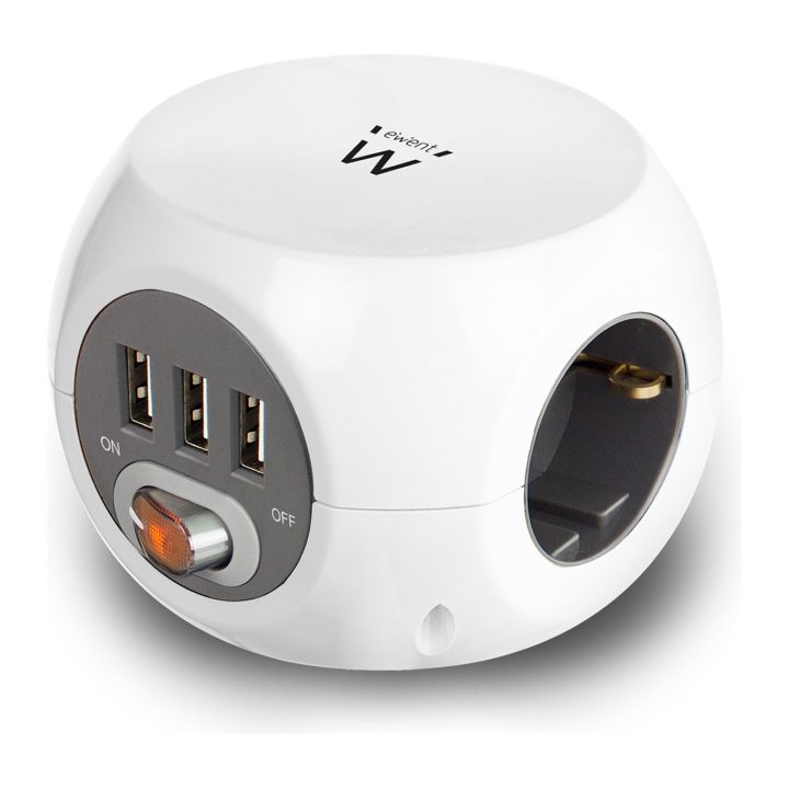 Ewent EW3939 Power Strip 1.5 m 3 AC Outlets Indoor White