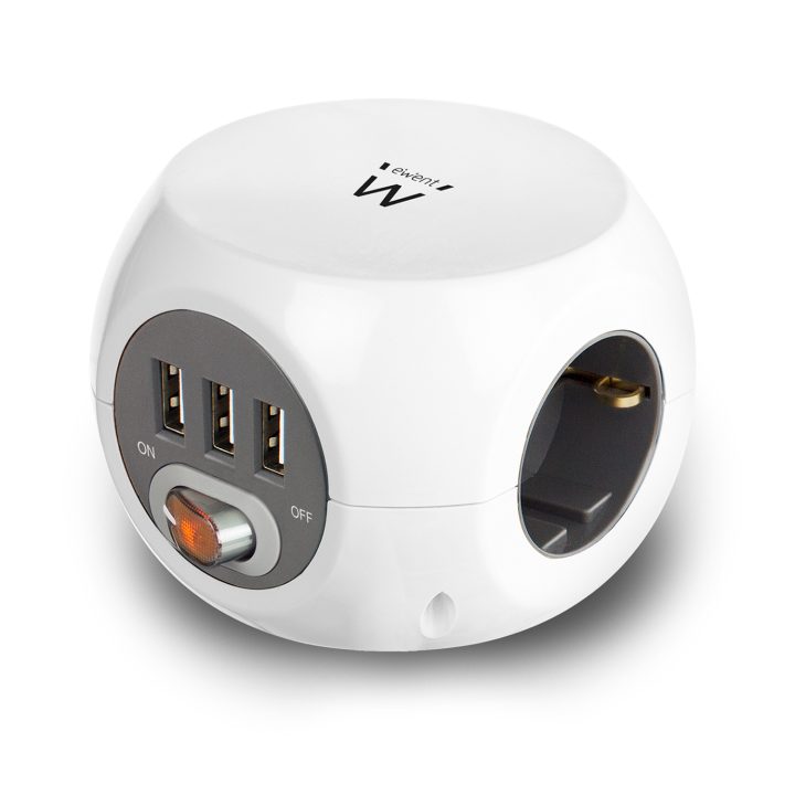 Ewent EW3939 Power Strip 1.5 m 3 AC Outlets Indoor White