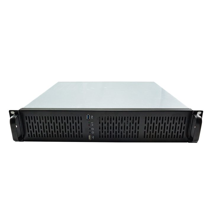 UNYKAch 2U 19″ UK 2129 Rack Shelf, Black, Silver
