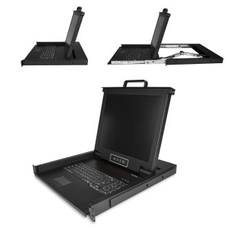 StarTech.com Rack-Mount KVM Console - QWERTY Keyboard - 1-Port VGA…