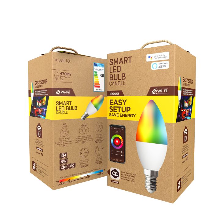 Muvit io Globe Bulb E14 5W RGB (C37-PA-TY)