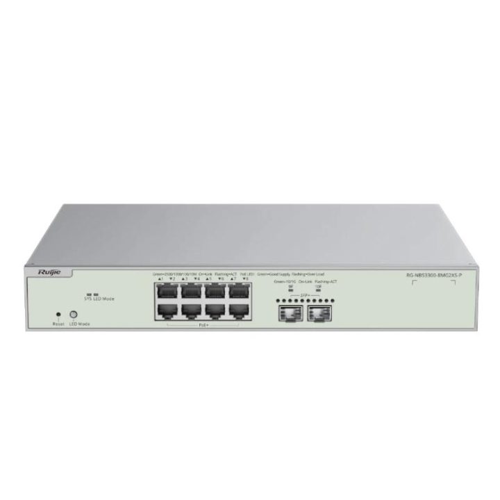 Ruijie Networks Reyee NBS3300-8MG2XS-P L2 8xmG PoE 2xSFP+ 240W…