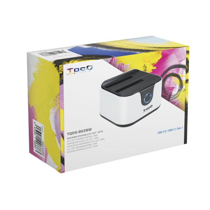 TooQ DOCK STATION SATA 2.5/3.5 A USB 3.0 CLONE OTB BLACK-WHITE