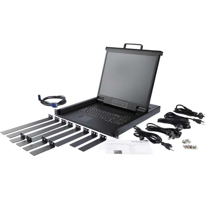 StarTech.com Rack-Mount KVM Console - QWERTY Keyboard - 1-Port VGA…