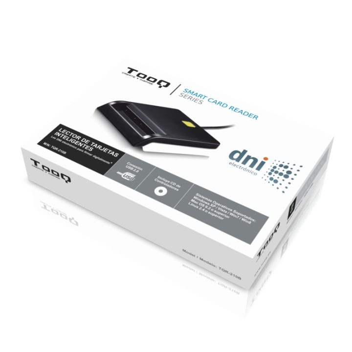 TooQ External USB 2.0 DNIe Card Reader Black