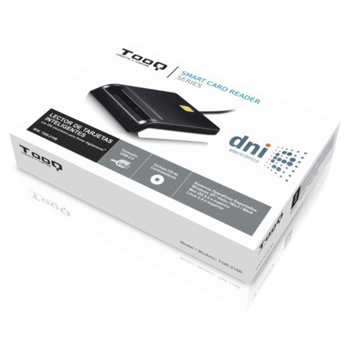 TooQ LEITOR DE CARTÕES DNIe EXTERNO USB 2.0 PRETO