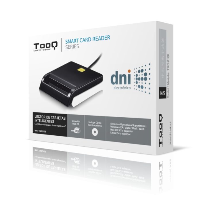 TooQ External USB 2.0 DNIe Card Reader Black