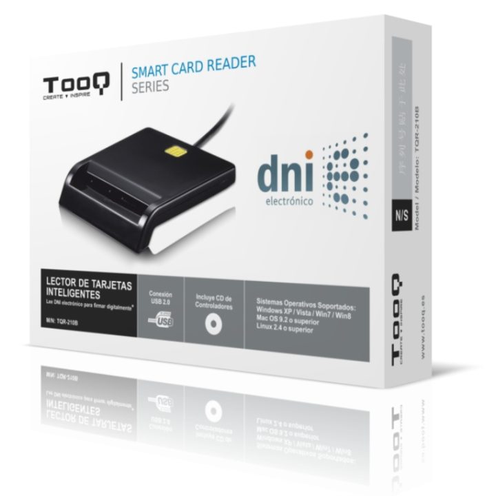 TooQ External USB 2.0 DNIe Card Reader Black