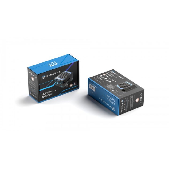 Fonte de alimentação Einarex Apex L1 Gaming ATX 550W (EXPS-XL1-550-BK)