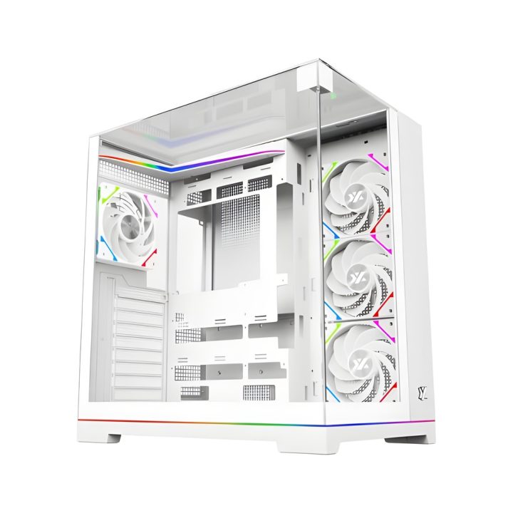 Torre ATX XYZ tesseract a-RGB branca (X-CS-TESSERACT-W)