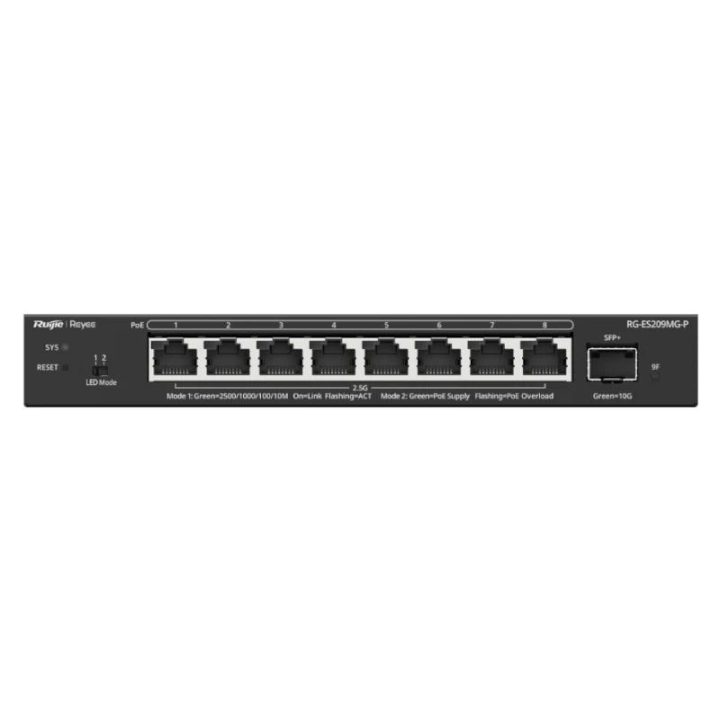 Ruijie Networks RG-ES209MG-P Managed L2 2.5G Ethernet (100/1000/2500)…