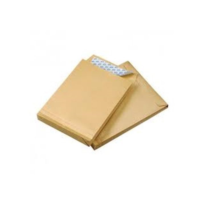 Box of 250 DIN C4 (229x324) gusseted kraft bags 229x324x30 120 g…