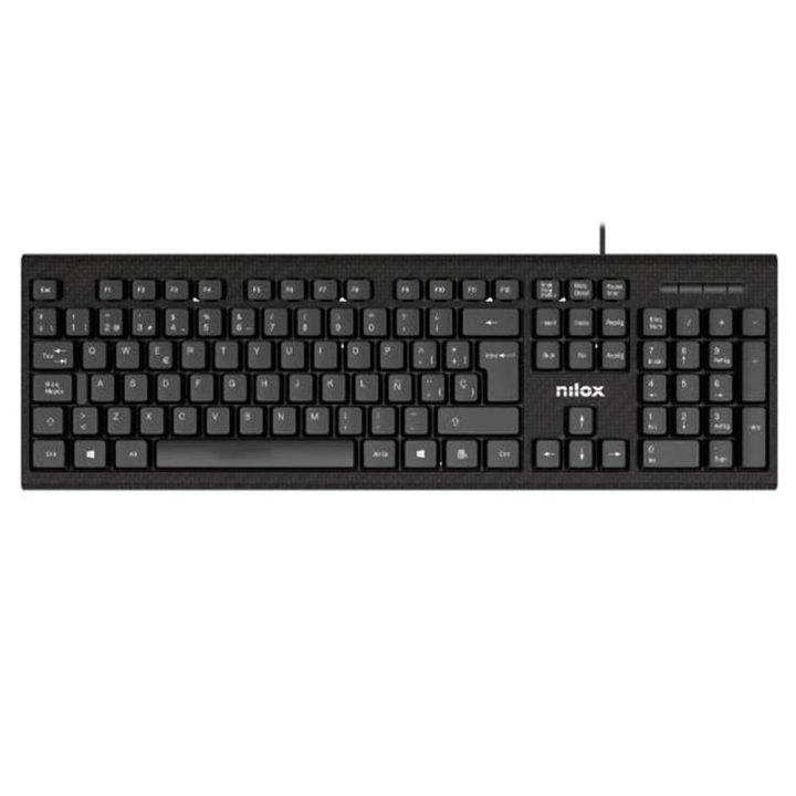 Nilox NXKME0011 Keyboard Mouse Included Office USB Spanish Black