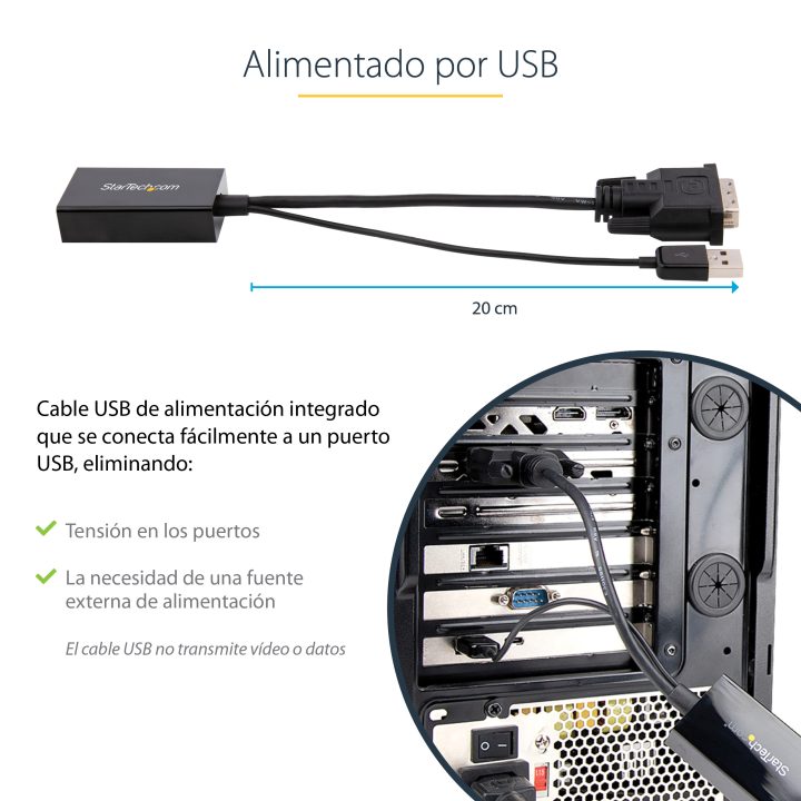 StarTech.com USB-Powered DVI to DisplayPort Adapter - DVI to…