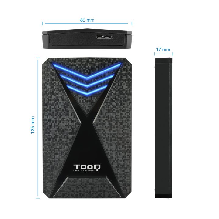TooQ TQE-2550BL caixa para disco rígido externo Carcaça de disco…