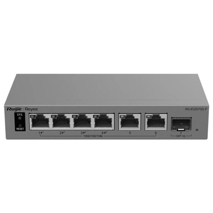 Ruijie Networks Reyee RG-ES207GS-P Cloud Switch 4P PoE + 2P 1G + 1