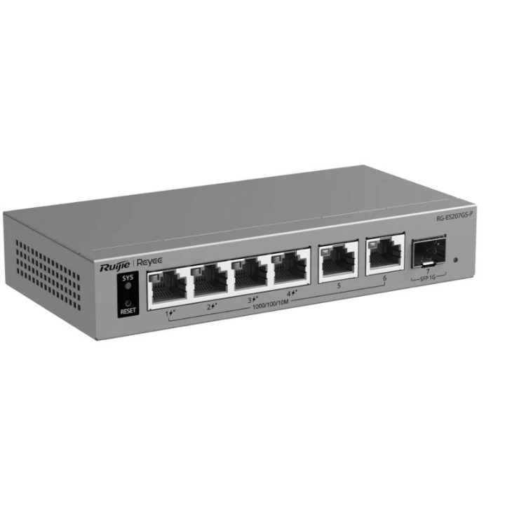 Ruijie Networks Reyee RG-ES207GS-P Cloud Switch 4P PoE + 2P 1G + 1