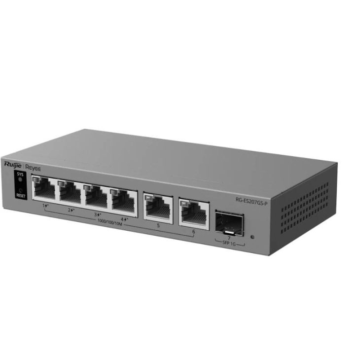 Ruijie Networks Reyee RG-ES207GS-P Cloud Switch 4P PoE + 2P 1G + 1