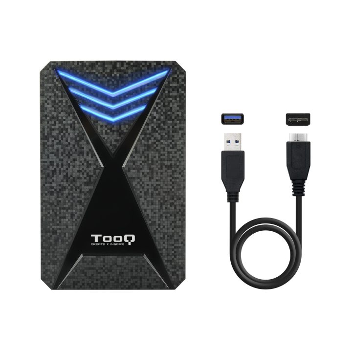 TooQ TQE-2550BL External Hard Drive Enclosure 2.5" HDD/SSD Case Black